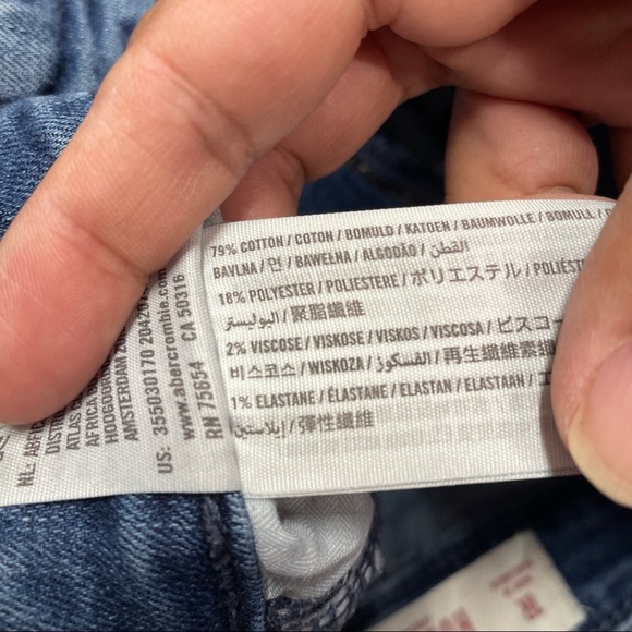 Hollister High Rise Super Skinny Jeans Sz 1 25x30 Super Distressed Denim - Picture 11 of 11